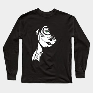 Sugar Skull Girl Art Long Sleeve T-Shirt